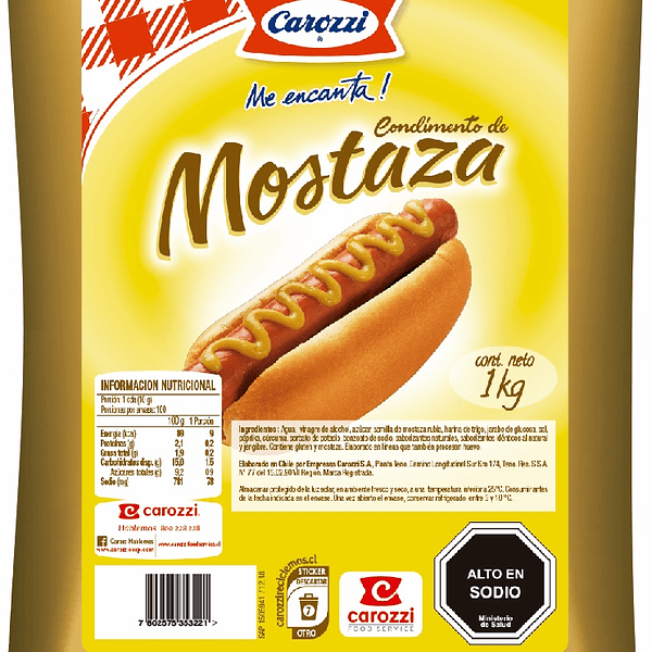 [1464] Mostaza Carozzi 1 Kg