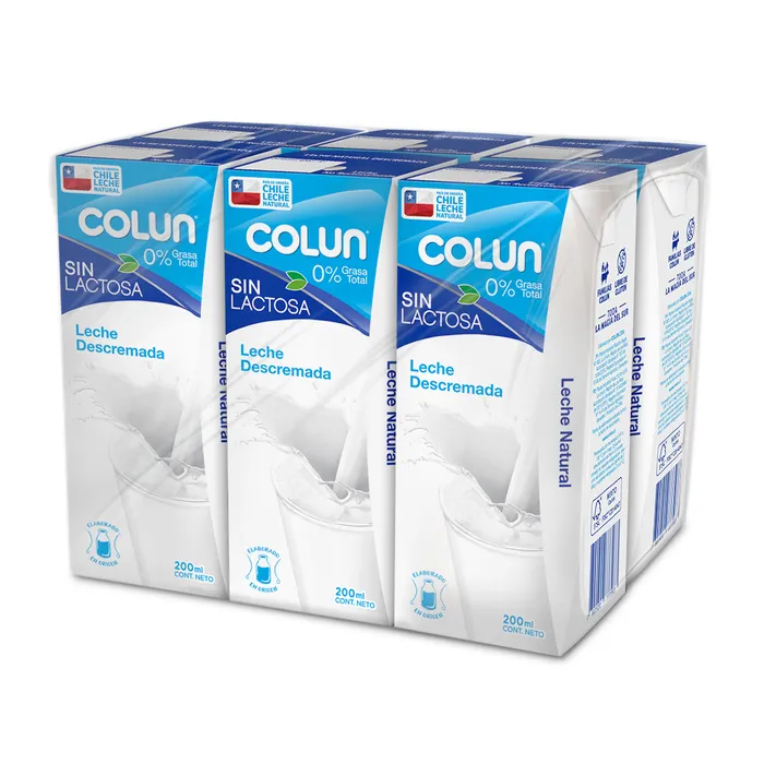 [1971] Leche Descremada Sin Lactosa Colun 200Cc