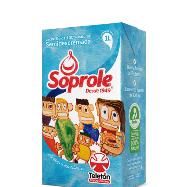[240] Leche Semi Descremada Soprole 1 Lt