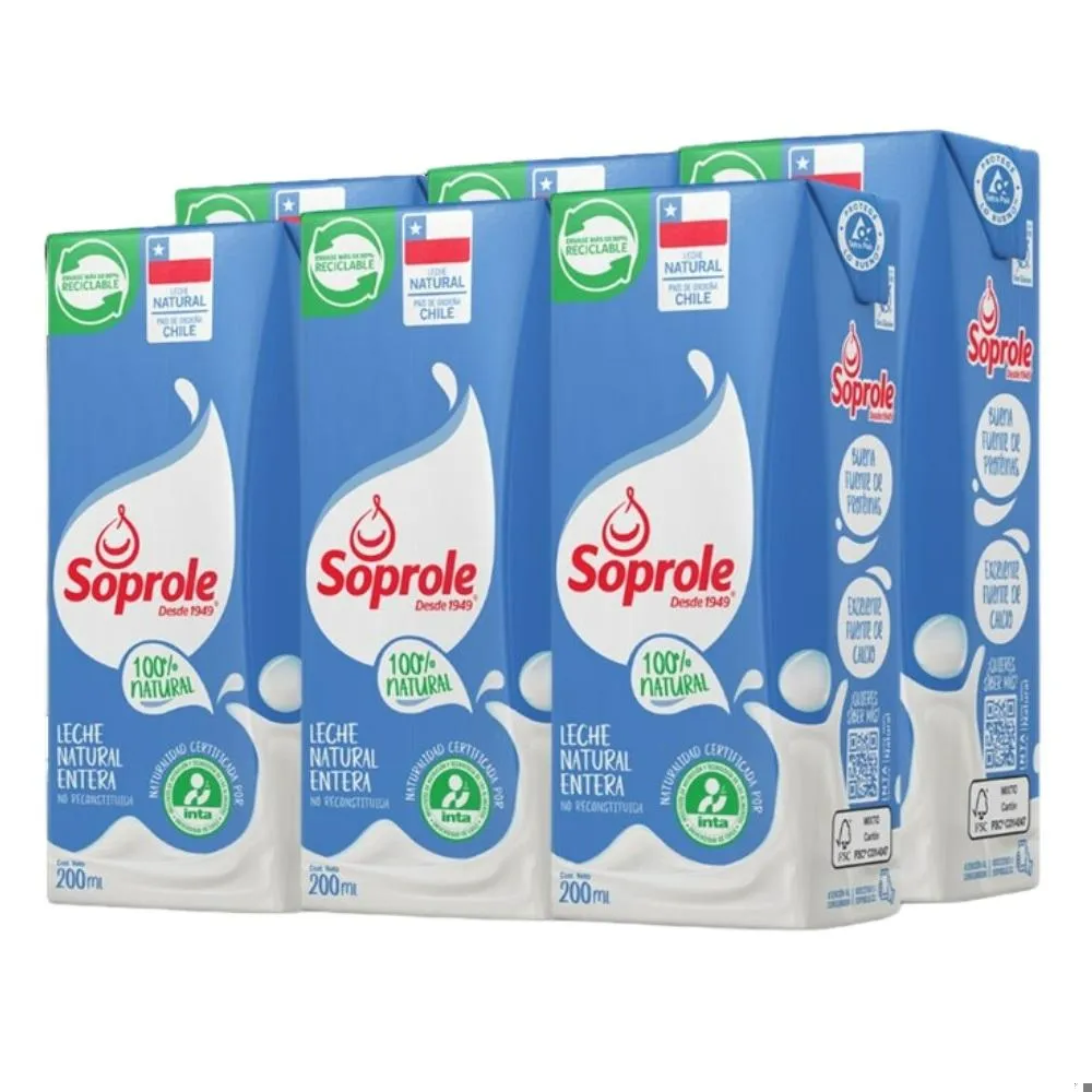 [1182] Leche Natural Soprole 200 Cc