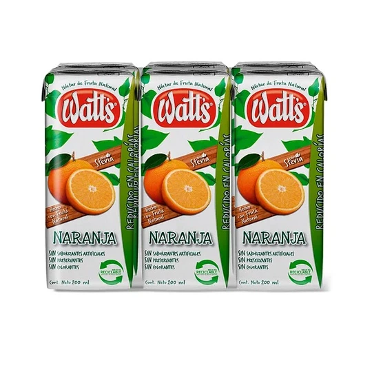 Jugo Watt´S 200 Cc (Naranja)