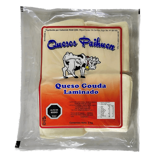 Queso Gauda Paihuen Laminado (Laminado Granel)