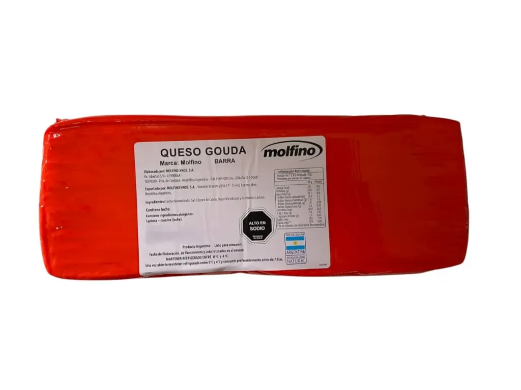 Queso Gauda Barra Molfino (Laminado Granel)