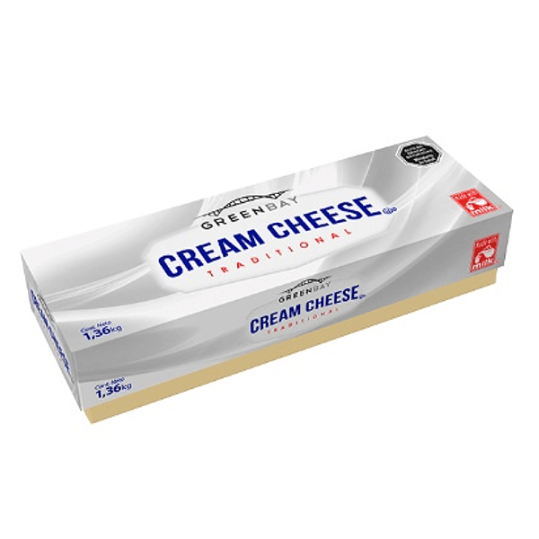 Queso Crema Green Bay 1.36 Kg (Trozo Granel)